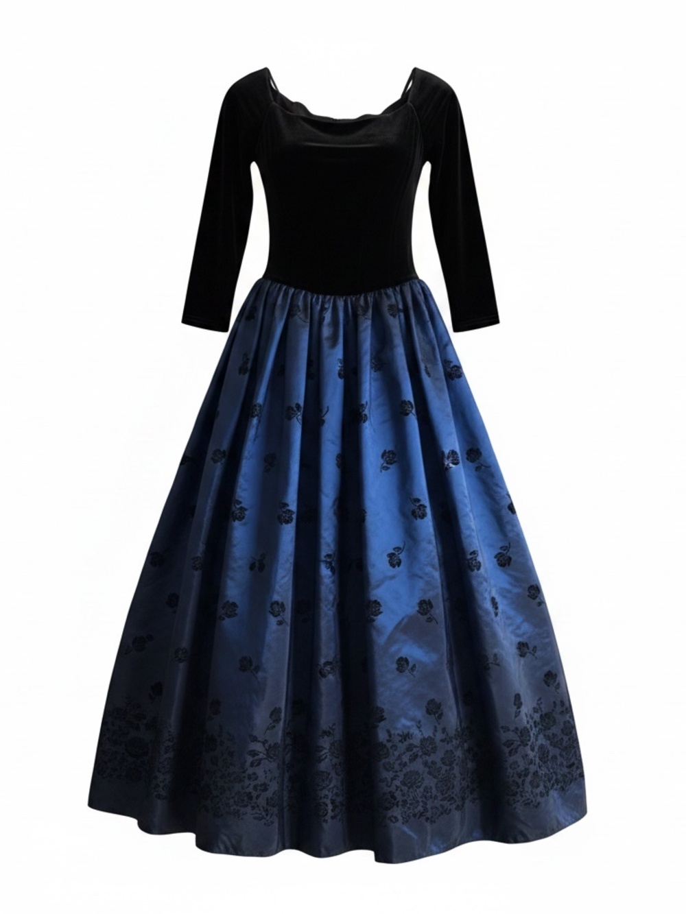Scott McClintock Royal Blue/Black Ball Gown